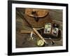 Close-up of Fly Fishing Tackle-null-Framed Photographic Print