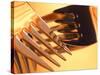 Close-up of Forks-null-Stretched Canvas