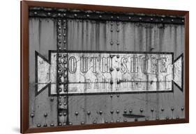 Close-up of freight railroad car, South Shore Line, Chicago, Cook County, Illinois, USA-Panoramic Images-Framed Photographic Print