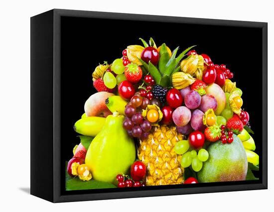 Close up of Fresh Fruits - Fruit assortments - Fruits and Vegetables-Philippe Hugonnard-Framed Stretched Canvas