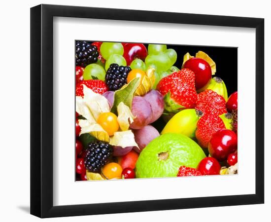 Close up of Fresh Fruits - Fruit assortments - Fruits and Vegetables-Philippe Hugonnard-Framed Photographic Print