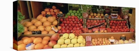 Close-up of Fruits in a Market, Rue De Levy, Paris, France-null-Stretched Canvas