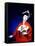 Close-up of Geisha Girl in Blue with Fan, Kyoto, Japan-Bill Bachmann-Framed Stretched Canvas