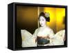 Close-up of Geisha Girl in Gold, Kyoto, Japan-Bill Bachmann-Framed Stretched Canvas