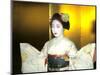 Close-up of Geisha Girl in Gold, Kyoto, Japan-Bill Bachmann-Mounted Photographic Print