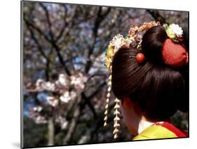 Close-up of Geisha on Philosophers Path, Kyoto, Japan-Nancy & Steve Ross-Mounted Photographic Print