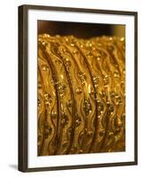 Close up of Gold Bangles on Display, the Gold Souk, Deira, Dubai, United Arab Emirates, Middle East-Amanda Hall-Framed Photographic Print