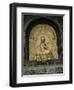 Close-up of Gold Relief Carving of Manjushri, Bodhgaya (Bodh Gaya), Bihar State, India, Asia-James Gritz-Framed Photographic Print