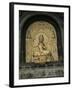 Close-up of Gold Relief Carving of Manjushri, Bodhgaya (Bodh Gaya), Bihar State, India, Asia-James Gritz-Framed Photographic Print