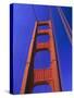 Close-up of Golden Gate Bridge, San Francisco, CA-Walter Bibikow-Stretched Canvas