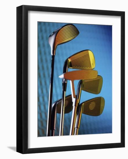 Close-up of Golf Clubs-null-Framed Photographic Print