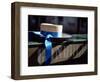 Close-up of Gondolier's Straw Hat and Blue Ribbon, Venice, Veneto, Italy, Europe-Oliviero Olivieri-Framed Photographic Print