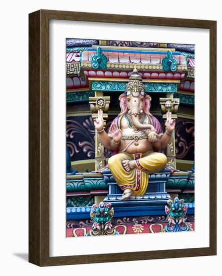 Close Up of Gopuram of Sri Mariamman Temple, a Dravidian Style Temple in Chinatown, Singapore-Gavin Hellier-Framed Photographic Print