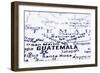 Close Up Of Guatemala On Map-mtkang-Framed Art Print