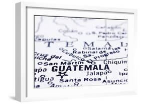 Close Up Of Guatemala On Map-mtkang-Framed Art Print