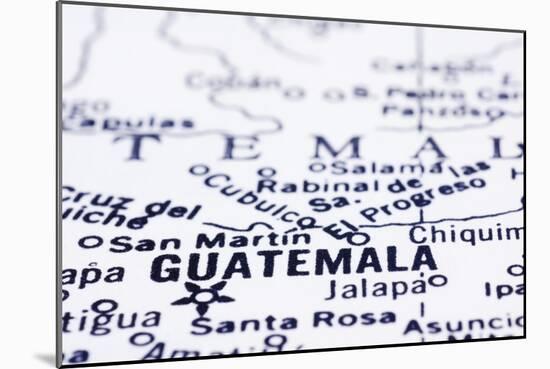 Close Up Of Guatemala On Map-mtkang-Mounted Art Print