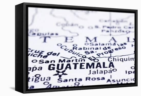 Close Up Of Guatemala On Map-mtkang-Framed Stretched Canvas