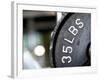 Close-Up of Gym Weightlifting Equipment-Matt Freedman-Framed Photographic Print