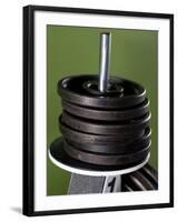 Close-Up of Gym Weightlifting Equipment-Matt Freedman-Framed Premium Photographic Print