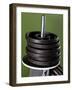 Close-Up of Gym Weightlifting Equipment-Matt Freedman-Framed Photographic Print