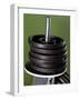 Close-Up of Gym Weightlifting Equipment-Matt Freedman-Framed Photographic Print