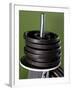 Close-Up of Gym Weightlifting Equipment-Matt Freedman-Framed Photographic Print