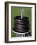 Close-Up of Gym Weightlifting Equipment-Matt Freedman-Framed Photographic Print