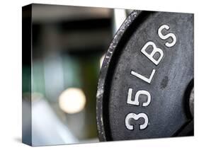 Close-Up of Gym Weightlifting Equipment-Matt Freedman-Stretched Canvas