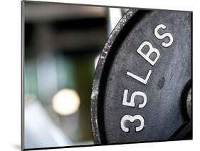 Close-Up of Gym Weightlifting Equipment-Matt Freedman-Mounted Photographic Print