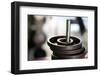 Close-Up of Gym Weightlifting Equipment-Matt Freedman-Framed Photographic Print