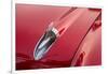 Close-up of hood detail of red 57 Chevrolet Bel Air in Habana, Havana, Cuba-Janis Miglavs-Framed Photographic Print