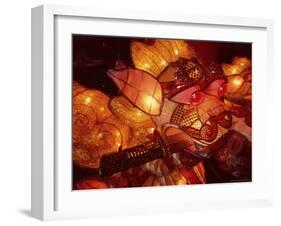 Close-up of Illuminated Lantern, Taipei, Taiwan, Asia-Sylvain Grandadam-Framed Photographic Print