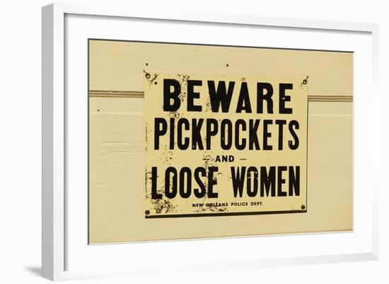 Close-Up of Information Signboard-Walter Bibikow-Framed Photographic Print