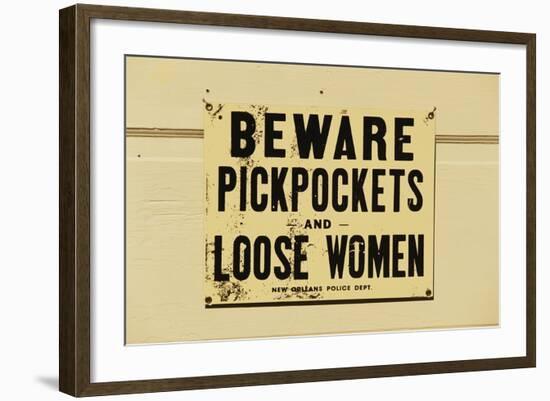 Close-Up of Information Signboard-Walter Bibikow-Framed Photographic Print