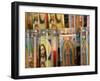 Close-up of Jesus Christ and Virgin Mary on Candle Holders, Mission San Jose, San Antonio-null-Framed Photographic Print