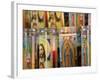 Close-up of Jesus Christ and Virgin Mary on Candle Holders, Mission San Jose, San Antonio-null-Framed Photographic Print