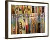 Close-up of Jesus Christ and Virgin Mary on Candle Holders, Mission San Jose, San Antonio-null-Framed Photographic Print