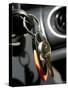 Close-up of Key in a Car Ignition-null-Stretched Canvas