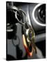 Close-up of Key in a Car Ignition-null-Stretched Canvas