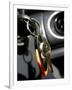 Close-up of Key in a Car Ignition-null-Framed Photographic Print