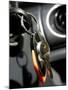 Close-up of Key in a Car Ignition-null-Mounted Photographic Print