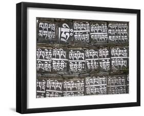 Close Up of Mani Stones Along One of the Trekking Trails in the Sagarmatha National Park, Nepal-John Woodworth-Framed Photographic Print