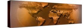 Close-up of Map of World-null-Stretched Canvas