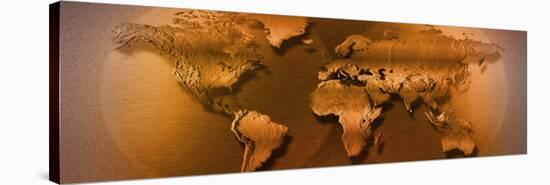 Close-up of Map of World-null-Stretched Canvas