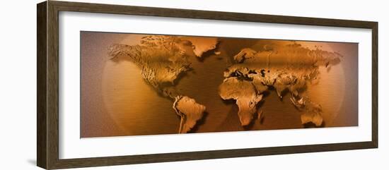 Close-up of Map of World-null-Framed Photographic Print