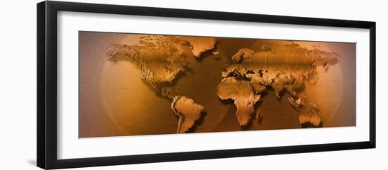 Close-up of Map of World-null-Framed Photographic Print