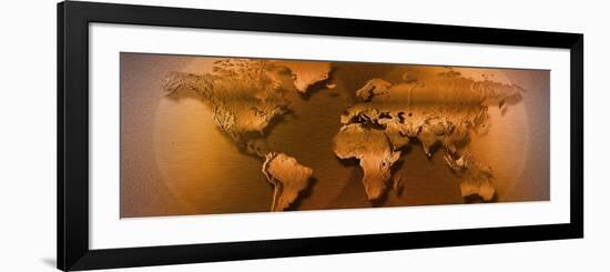 Close-up of Map of World-null-Framed Photographic Print