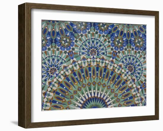 Close-Up of Mosaics in Hassan Ii Mosque, Casablanca, Morocco-Cindy Miller Hopkins-Framed Photographic Print