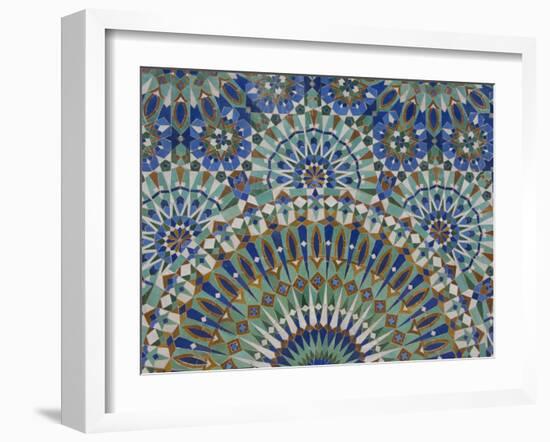 Close-Up of Mosaics in Hassan Ii Mosque, Casablanca, Morocco-Cindy Miller Hopkins-Framed Photographic Print