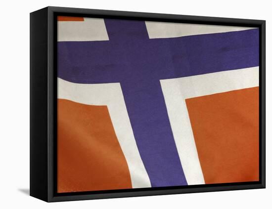 Close-up of Norwegian Flag-null-Framed Stretched Canvas